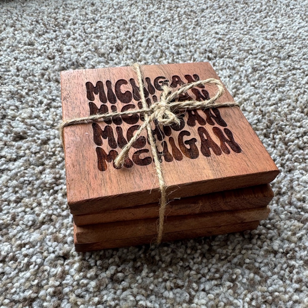 Michigan handmade coasters